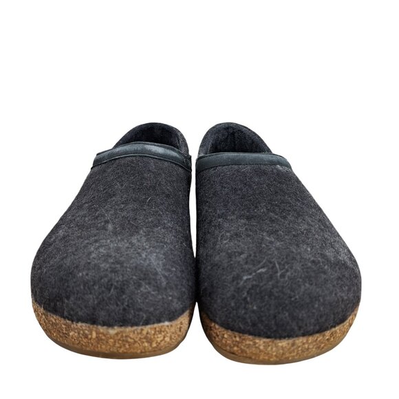 Haflinger Boiled Wool Grizzly Gray Clogs Slippers Size 38 US 7 Felt Cork Comfort - Picture 5 of 13